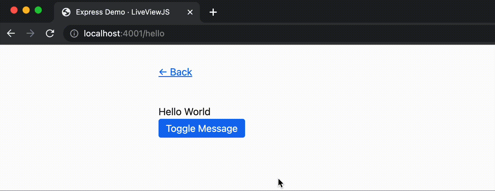 LiveViewJS Hello World Recording